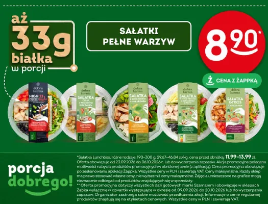 Sałatka High Protein z kurczakiem Dobra Karma promocja w Żabka