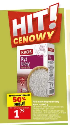 Ryż biały długoziarnisty Kros 4-pak 100g promocja w Twój Market