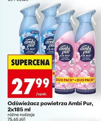 Odświeżacz powietrza Ambi Pur różne rodzaje 2x185 ml promocja w Biedronka