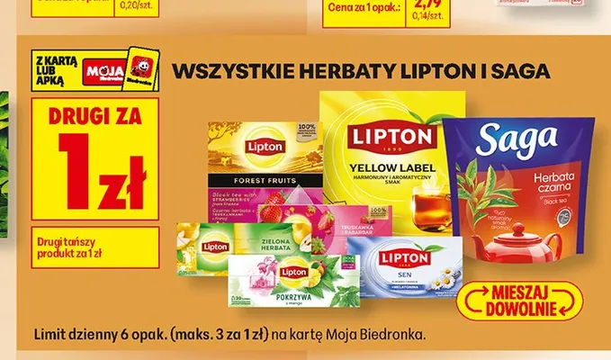 Herbata czarna Lipton Forest Fruits promocja w Biedronka