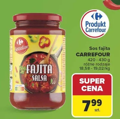 Sos fajita Sensation promocja w Carrefour