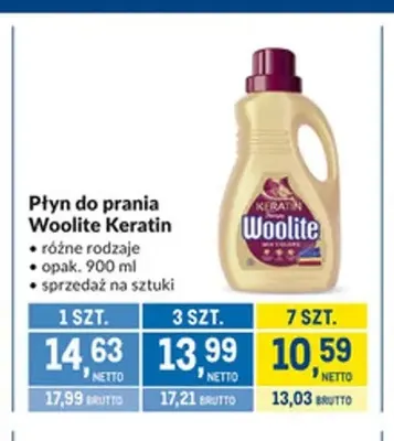 Płyn do prania Woolite Keratin promocja w Makro