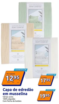 Komplet pościeli z muślinu bawełnianego 155x220 cm promocja w Action