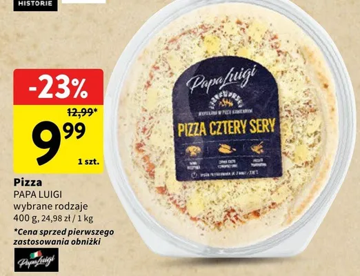 Pizza PAPA LUIGI wybrane rodzaje promocja w Intermarche