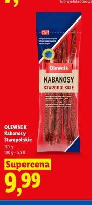 Kabanosy Staropolskie Olewnik promocja w Lidl
