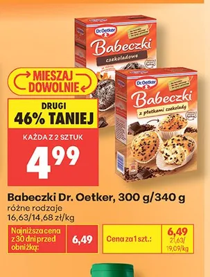 Babeczki Dr. Oetker czekoladowe promocja w Biedronka