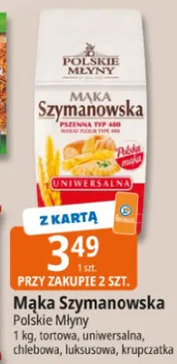 Mąka Szymanowska pszenna typ 480 uniwersalna promocja w Leclerc