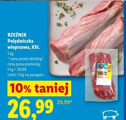 Polędwiczka wieprzowa XXL Rzeźnik promocja w Lidl