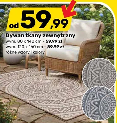 Dywan tkany zewnętrzny promocja w Bricomarche