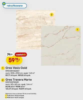 Gres Travera Marte 60x60 cm promocja w Castorama