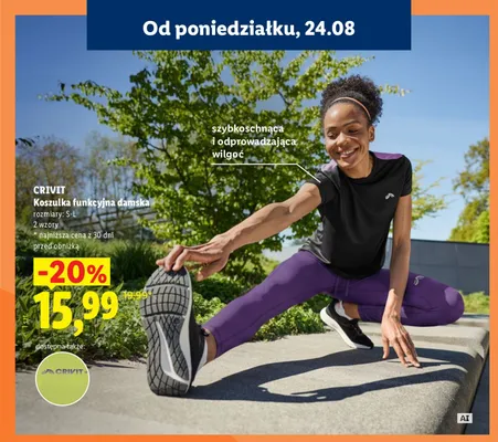 Koszulka funkcjonalna damska CRIVIT promocja w Lidl