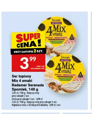 Ser topiony Mix 4 smaki Radamer Serenada promocja w Twój Market