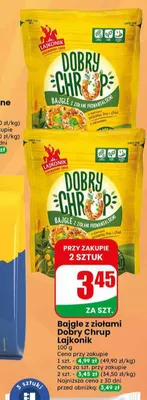 Bajgle z ziołami Dobry Chrup Lajkonik promocja w Dino