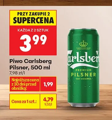 Piwo Carlsberg Pilsner promocja w Biedronka