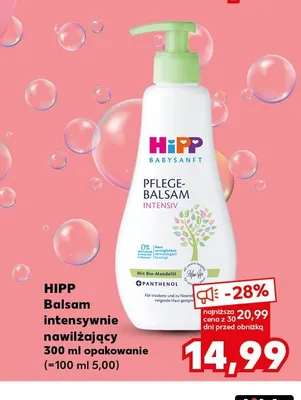 Balsam intensywnie nawilżający HIPP Babysanft Intensiv promocja w Kaufland