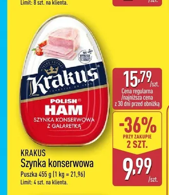 Szynka konserwowa Krakus promocja w Aldi