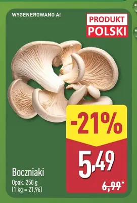 Boczniaki promocja w Aldi