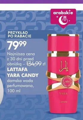 Woda perfumowana damska Lattafa Yara Candy promocja w Super-Pharm