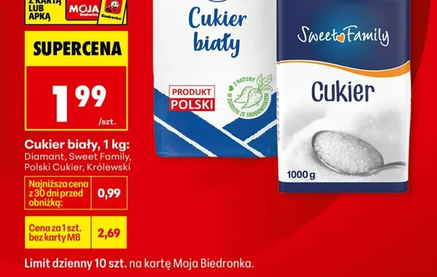 Cukier biały promocja w Biedronka