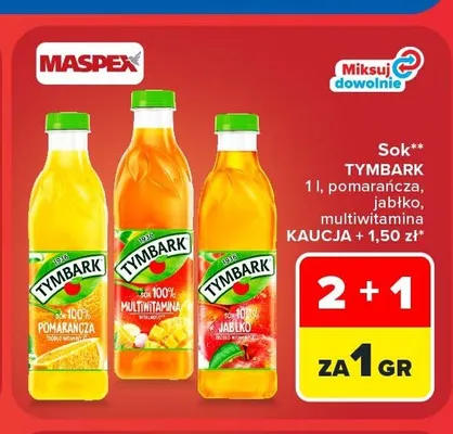 Sok Tymbark pomarańcza promocja w Carrefour