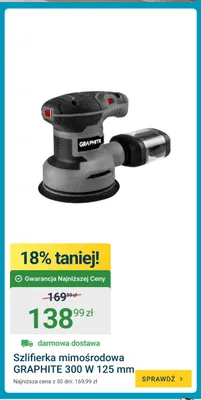 Szlifierka mimośrodowa Graphite promocja w ERLI
