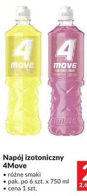 Napój izotoniczny 4Move różne smaki 750ml promocja w Makro