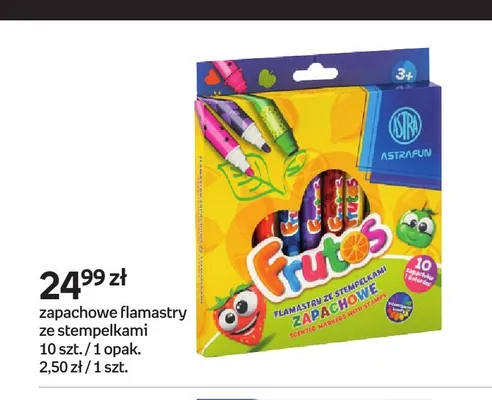 Zapachowe flamastry ze stempelkami Astra Astrafun Frutos promocja w Empik