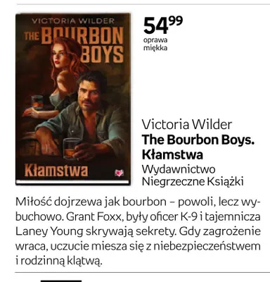 Książka The Bourbon Boys. Kłamstwa Victoria Wilder oprawa miękka promocja w Empik