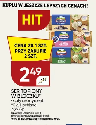 Ser topiony w bloczku Hochland promocja w Chata Polska