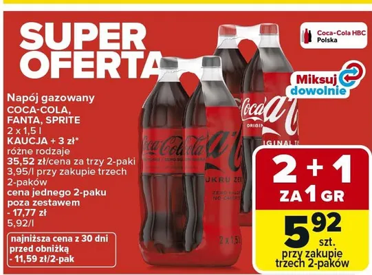 Napój gazowany Coca-Cola promocja w Carrefour