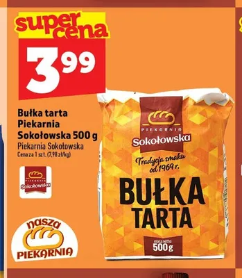Bułka tarta Piekarnia Sokołowska promocja w TOPAZ