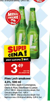 Piwo Lech smakowe Apple & Lemongrass 4,0% promocja w Twój Market