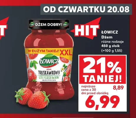 Dżem truskawkowy Łowicz promocja w Kaufland