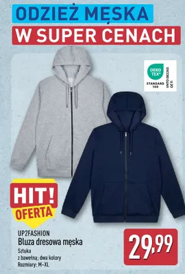 Bluza dresowa męska UP2FASHION promocja w Aldi