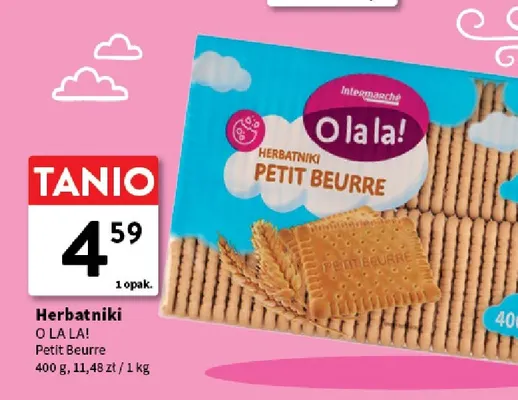 Herbatniki Petit Beurre O La La! promocja w Intermarche