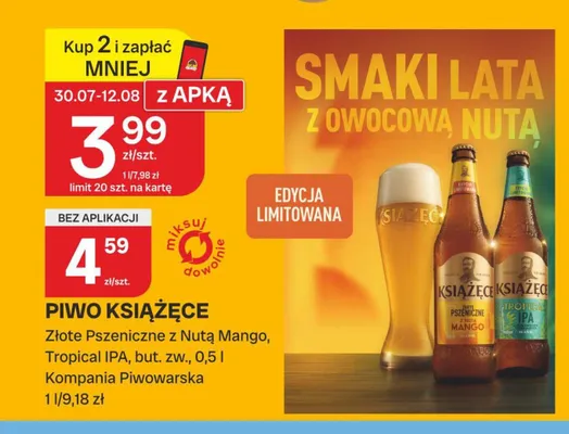 Piwo Książęce Złote Pszeniczne z Nutą Mango promocja w Chorten