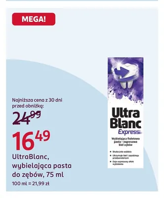 Wybielająca pasta do zębów UltraBlanc promocja w Rossmann