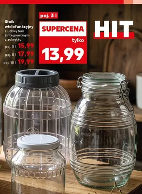 Słoik wielofunkcyjny z uchwytem zintegrowanym z zakrętką 3 l promocja w Kaufland