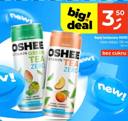 Napój herbaciany OSHEE Vitamin Tea Zero Peach promocja w Dealz