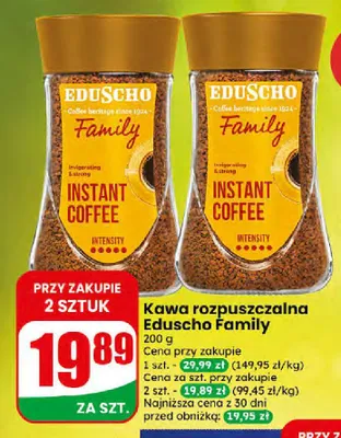 Kawa rozpuszczalna Eduscho Family promocja w Dino
