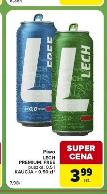Piwo Lech Premium promocja w Carrefour Express