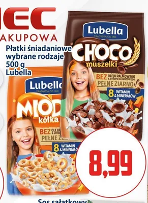 Płatki śniadaniowe Choco muszelki Lubella promocja w Kupiec