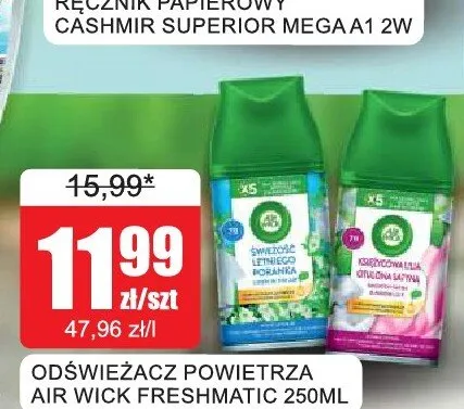 Odświeżacz powietrza Air Wick Freshmatic promocja w Bingo