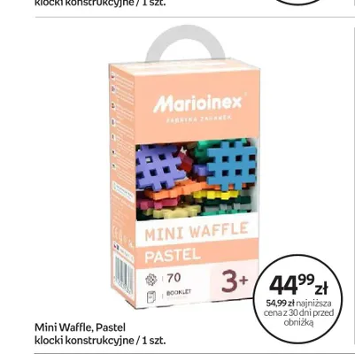 Klocki konstrukcyjne Marioinex Mini Waffle Pastel promocja w Empik