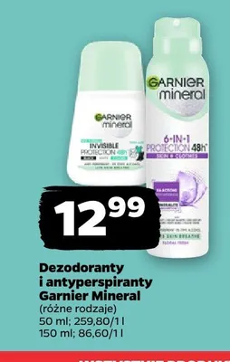 Antyperspirant Garnier Mineral promocja w Netto