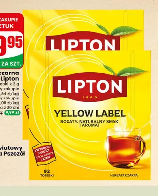 Herbata czarna ekspresowa Lipton promocja w Dino