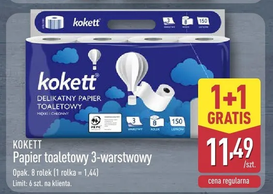 Papier toaletowy 3-warstwowy promocja w Aldi