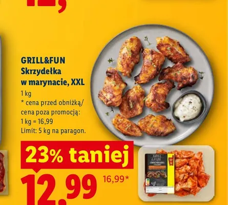 Skrzydełka w marynacie XXL Grill&Fun promocja w Lidl