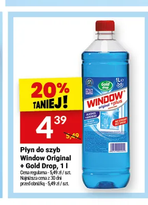 Płyn do szyb Window Original + Gold Drop promocja w Twój Market