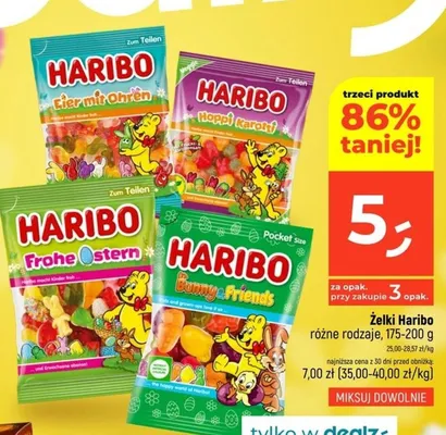 Żelki różne rodzaje promocja w Dealz